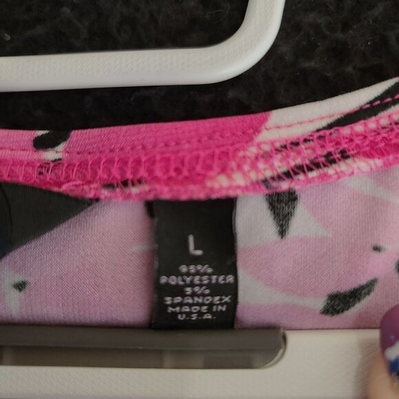 Investments Womens Blouse Multi-Color Size Large Polyester Blend Stretch - Picture 6 of 12